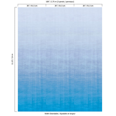 product image for Ombre Soft Blend Wall Mural in Cyan 22