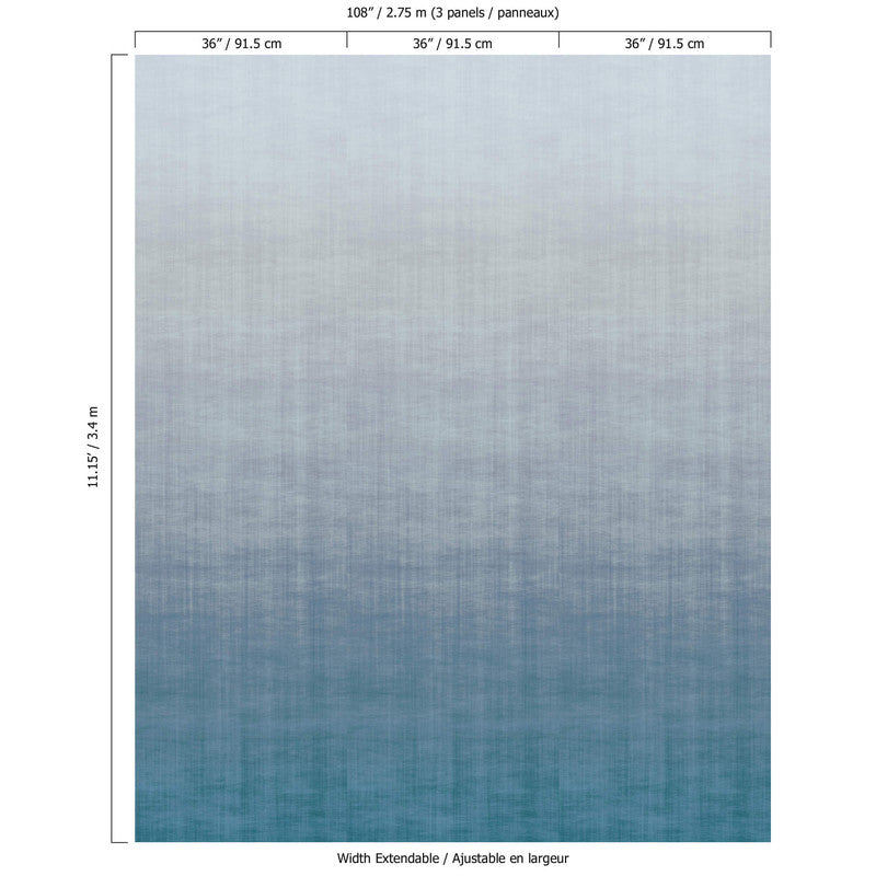 media image for Ombre Soft Blend Wall Mural in Blue 249