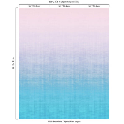 product image for Ombre Soft Blend Wall Mural in Blue/Grey 90