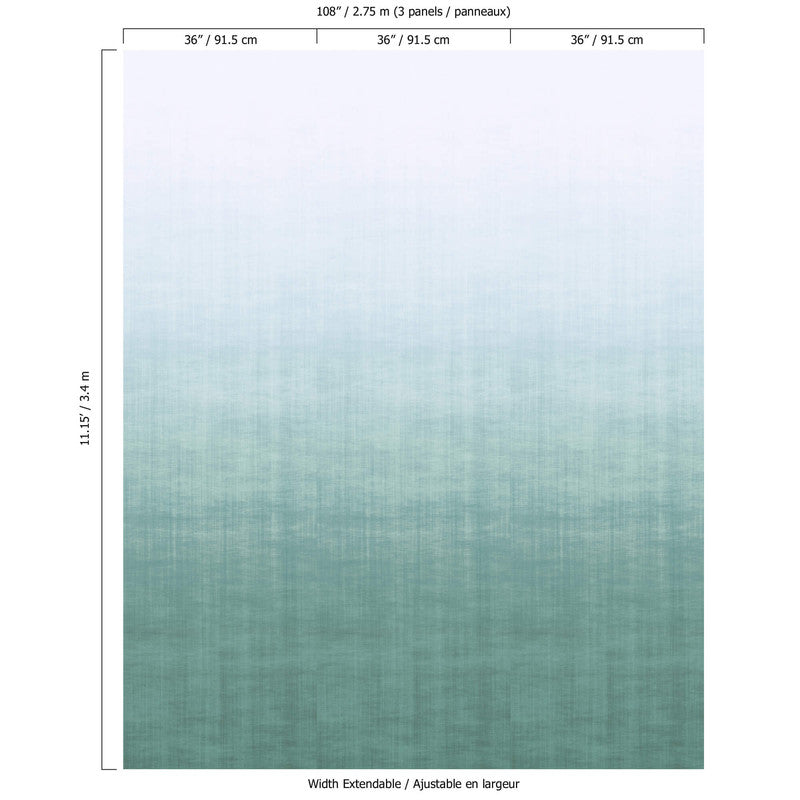 media image for Ombre Soft Blend Wall Mural in Spearmint 297