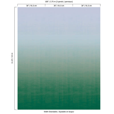 product image for Ombre Soft Blend Wall Mural in Bottle Green 74