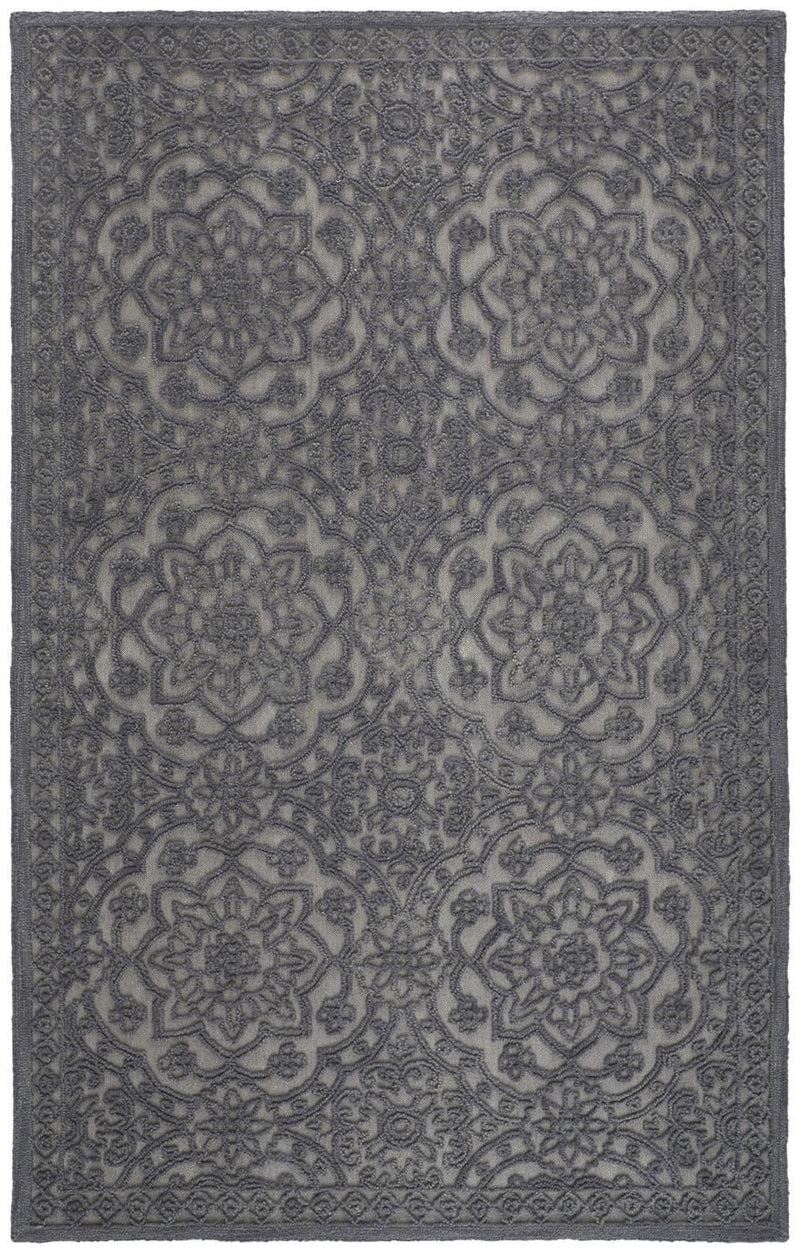 media image for Rayna Hand Tufted Gray and Slate Blue Rug by BD Fine Flatshot Image 1 276