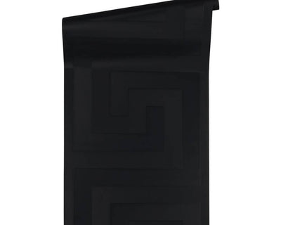 product image for Geometric Textured Wallpaper in Black from the Versace V Collection 62