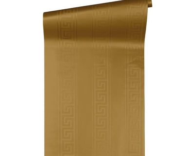 product image for Geometric Stripes Textured Wallpaper in Gold from the Versace V Collection 34