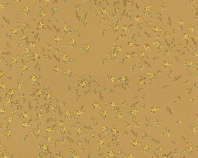 media image for Floral Petite Textured Wallpaper in Gold from the Versace IV Collection 216