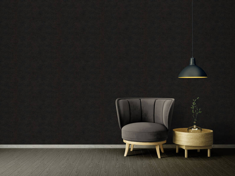 media image for Classical Plain Textured Wallpaper in Black/Brown from the Versace IV Collection 250
