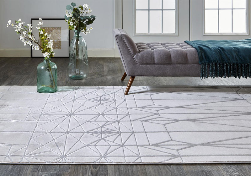media image for Orin Ivory and Silver Rug by BD Fine Roomscene Image 1 265