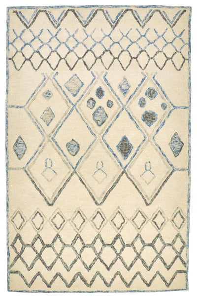 product image of Quillan Hand Tufted Beige and Blue Rug by BD Fine Flatshot Image 1 597