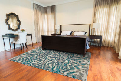 product image for Arsene Teal and Taupe Rug by BD Fine Roomscene Image 1 85