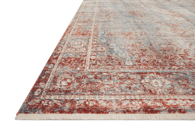 product image for Elise Power Loomed Sky / Red Rug Alternate Image 18 19