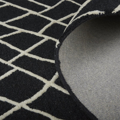 product image for Cavan Hand Tufted Black and Ivory Rug by BD Fine Roll Image 1 82