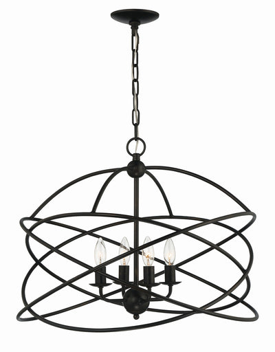 product image for Anson 4 Light Contemporary Statement Chandelier By Lumanity 1 12