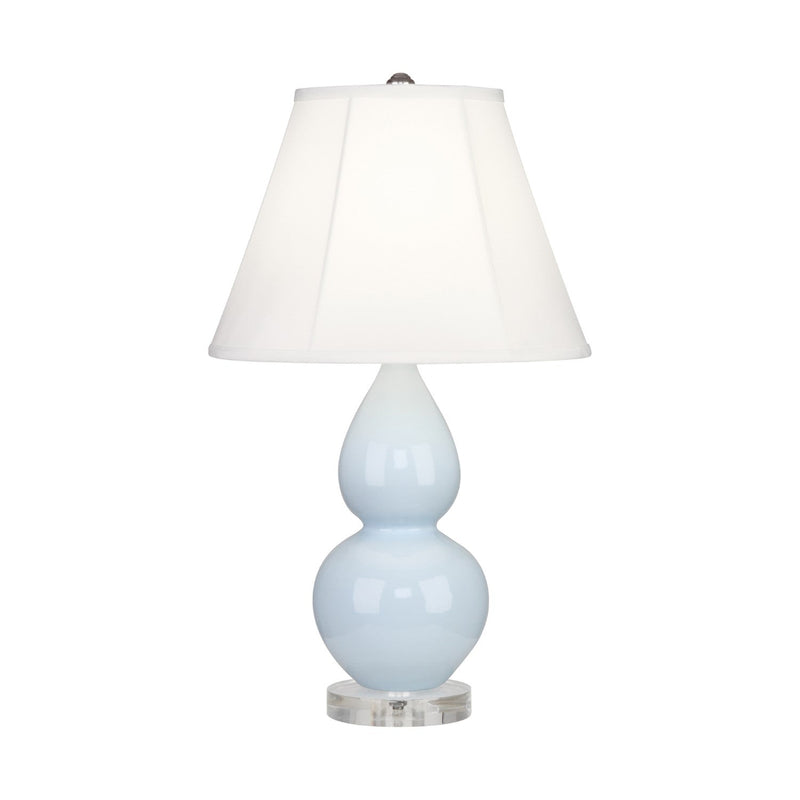 media image for baby blue glazed ceramic double gourd accent lamp by robert abbey ra 1689 7 24