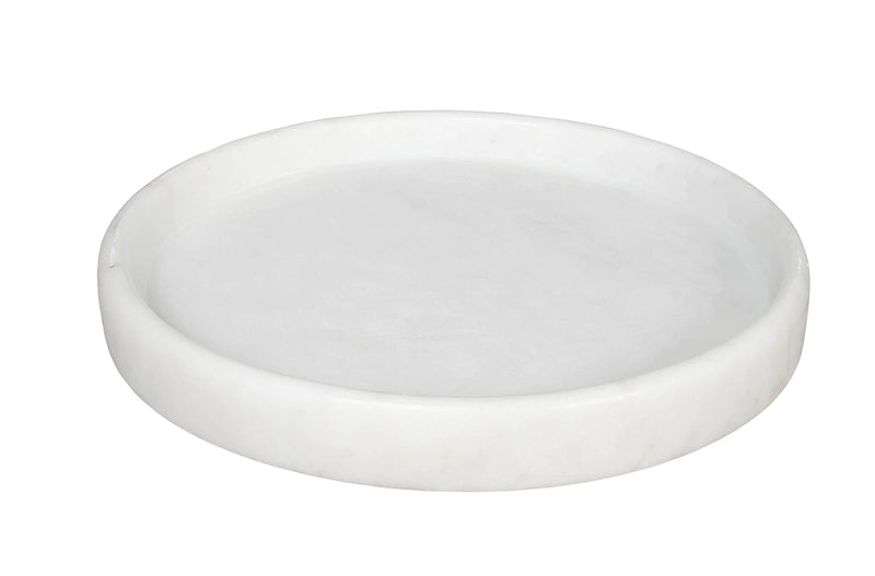 media image for round tray in white stone in various sizes design by noir 1 288