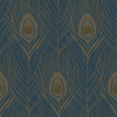 product image for Peacock Feather Motif Wallpaper in Blue/Yellow/Metallic from the Absolutely Chic Collection by Galerie Wallcoverings 82