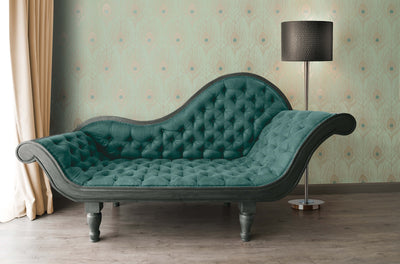 product image for Peacock Feather Motif Wallpaper in Blue/Green/Metallic from the Absolutely Chic Collection by Galerie Wallcoverings 6