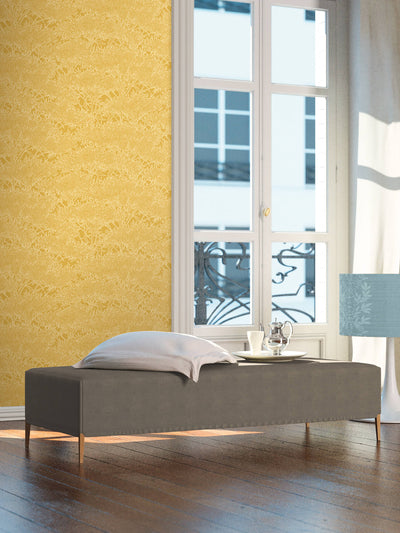 product image for Cherry Blossom Motif Wallpaper in Yellow from the Absolutely Chic Collection by Galerie Wallcoverings 48