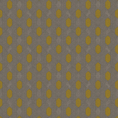 product image of Art Deco Style Geometric Motif Wallpaper in Brown/Yellow/Grey from the Absolutely Chic Collection by Galerie Wallcoverings 555