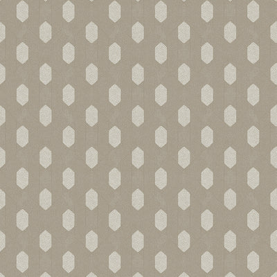 product image of Art Deco Style Geometric Motif Wallpaper in Beige/Grey/Metallic from the Absolutely Chic Collection by Galerie Wallcoverings 563