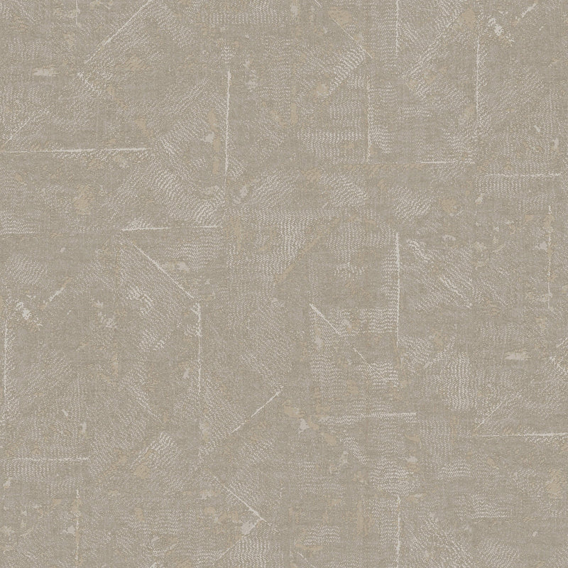 media image for Distressed Geometric Motif Wallpaper in Beige/Grey/Metallic from the Absolutely Chic Collection by Galerie Wallcoverings 228