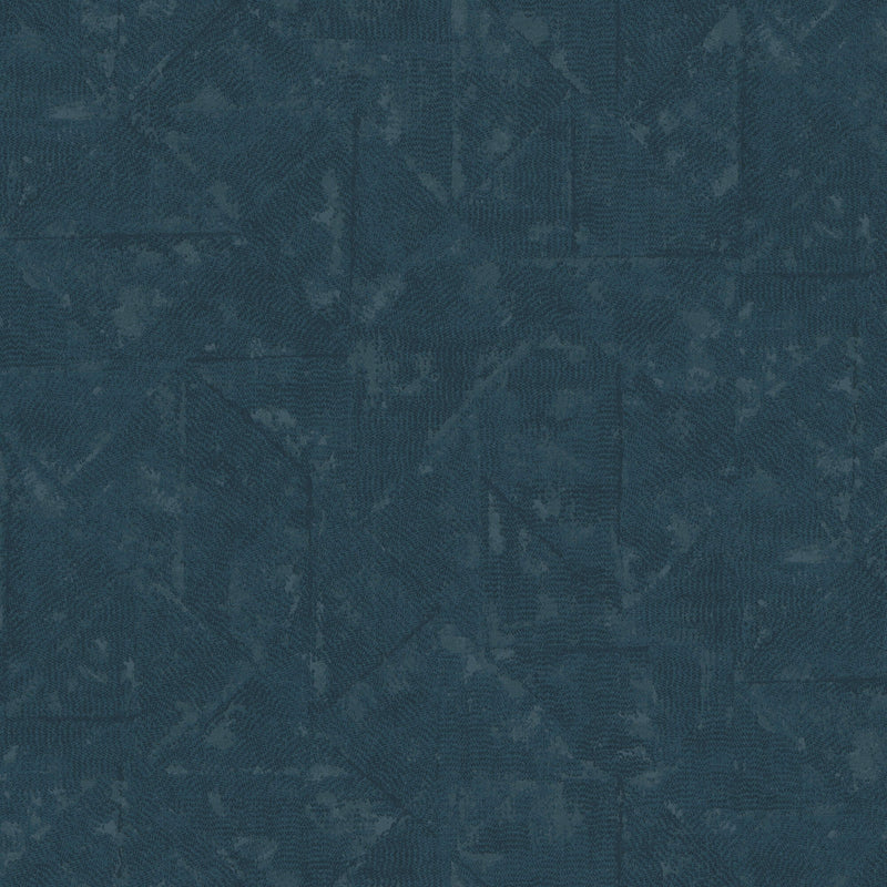 media image for Distressed Geometric Motif Wallpaper in Blue/Grey/Metallic from the Absolutely Chic Collection by Galerie Wallcoverings 282