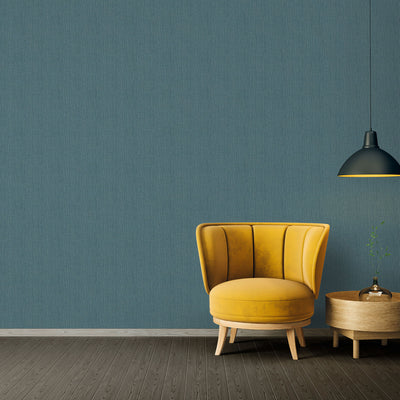 product image for Hessian Effect Texture Wallpaper in Blue/Metallic from the Absolutely Chic Collection by Galerie Wallcoverings 86