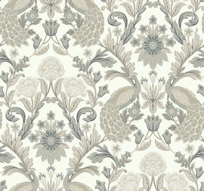 product image for Plume Dynasty White/Neutral Wallpaper from the Arts and Crafts Collection by Ronald Redding 48