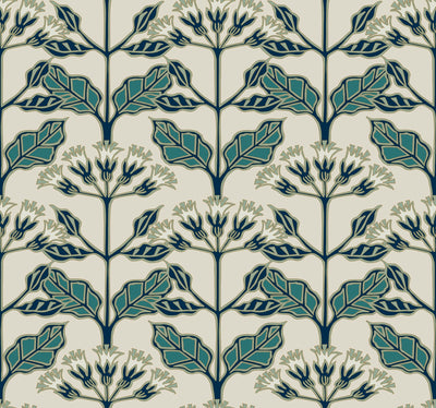 product image for Tracery Blooms Beige Wallpaper from the Arts and Crafts Collection by Ronald Redding 12