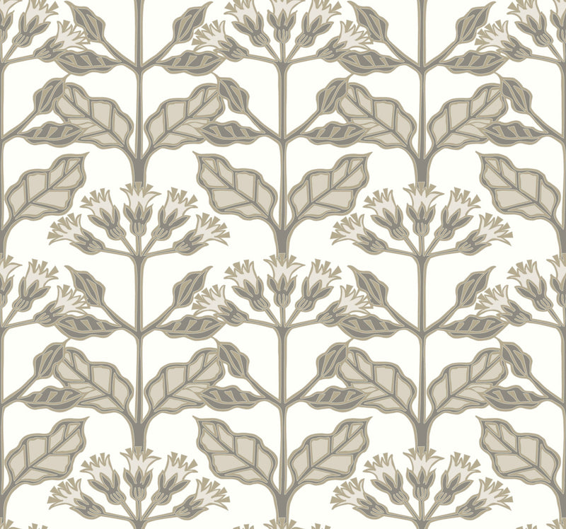 media image for Tracery Blooms White Wallpaper from the Arts and Crafts Collection by Ronald Redding 256