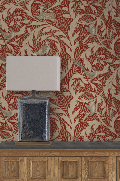 product image for Woodland Tapestry Red Wallpaper from the Arts and Crafts Collection by Ronald Redding 88