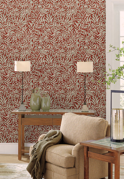 product image for Rowan Red Wallpaper from the Arts and Crafts Collection by Ronald Redding 99