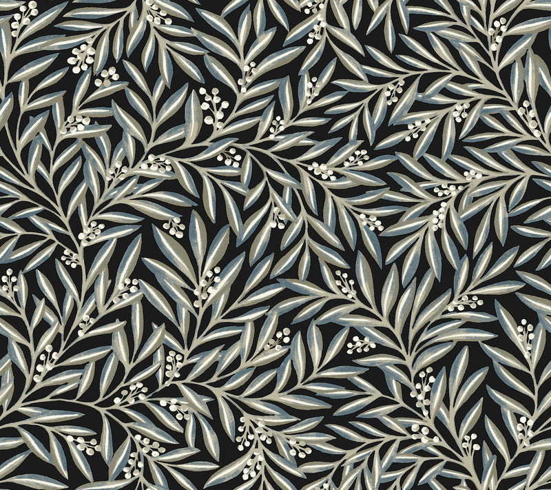 media image for Rowan Black Wallpaper from the Arts and Crafts Collection by Ronald Redding 247