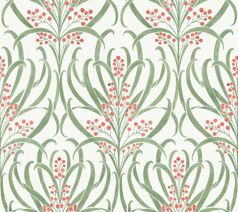 media image for Calluna White/Berry Wallpaper from the Arts and Crafts Collection by Ronald Redding 236