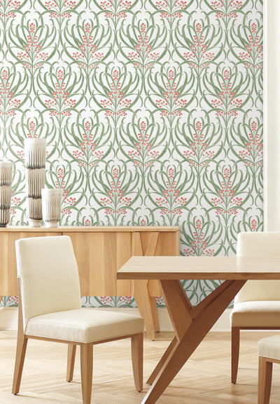 product image for Calluna White/Berry Wallpaper from the Arts and Crafts Collection by Ronald Redding 26