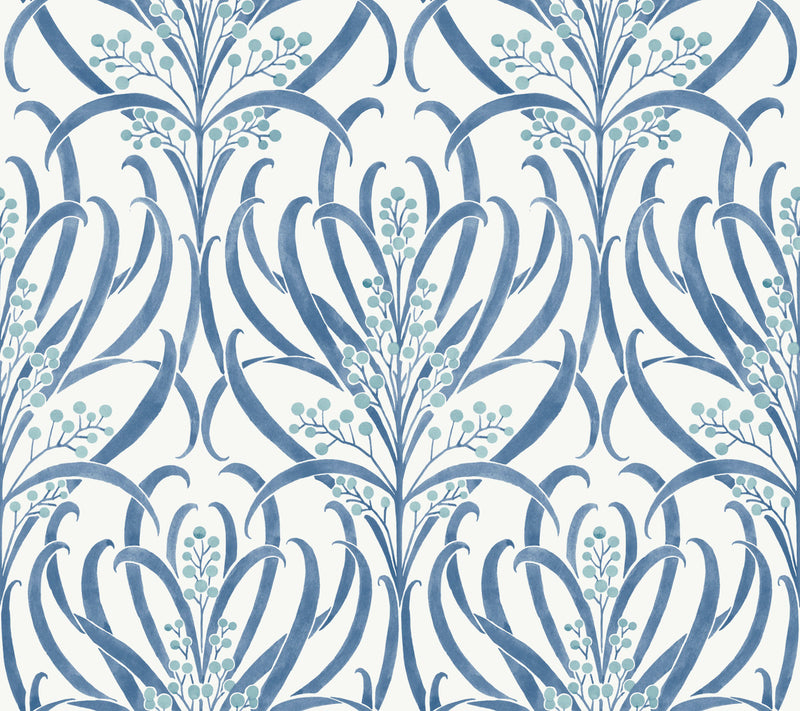 media image for Calluna White/Blue Wallpaper from the Arts and Crafts Collection by Ronald Redding 23