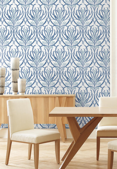 product image for Calluna White/Blue Wallpaper from the Arts and Crafts Collection by Ronald Redding 44