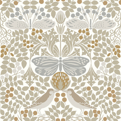 product image for Butterfly Garden White Wallpaper from the Arts and Crafts Collection by Ronald Redding 3