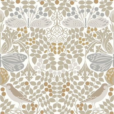 product image for Butterfly Garden White Wallpaper from the Arts and Crafts Collection by Ronald Redding 98