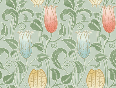 product image of Canterbury Bells Sage Wallpaper from the Arts and Crafts Collection by Ronald Redding 594