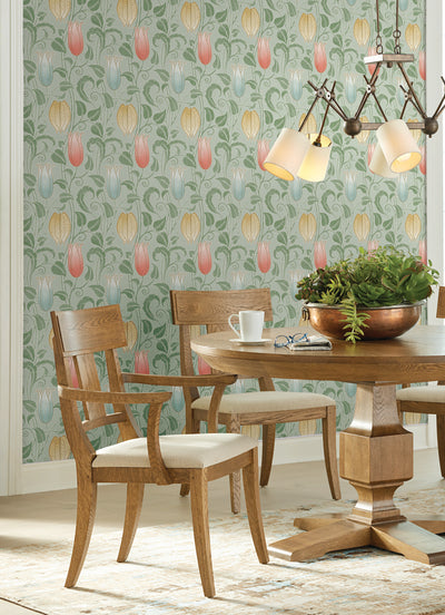 product image for Canterbury Bells Sage Wallpaper from the Arts and Crafts Collection by Ronald Redding 46