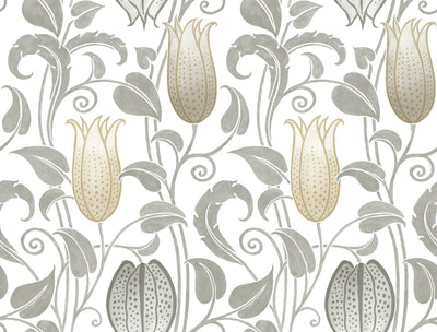 product image for Canterbury Bells Neutrals Wallpaper from the Arts and Crafts Collection by Ronald Redding 91