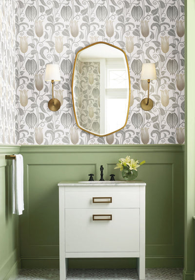 product image for Canterbury Bells Neutrals Wallpaper from the Arts and Crafts Collection by Ronald Redding 19