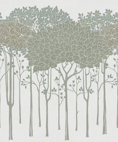 product image of Oakwood Grove White Wallpaper from the Arts and Crafts Collection by Ronald Redding 581