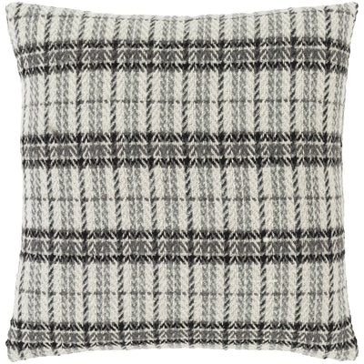 product image of Adam ADM-001 Woven Pillow in White & Medium Gray by Surya 537
