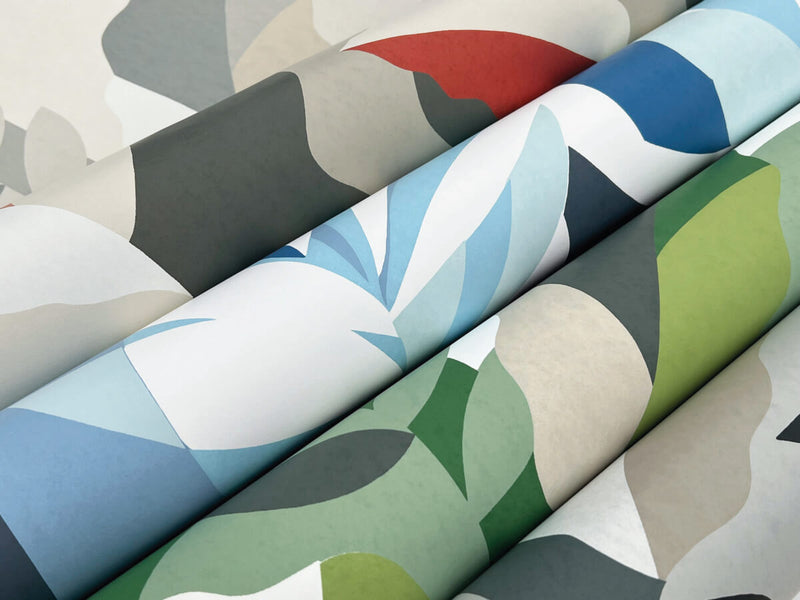 media image for Papier Colle Wallpaper in Blue 22