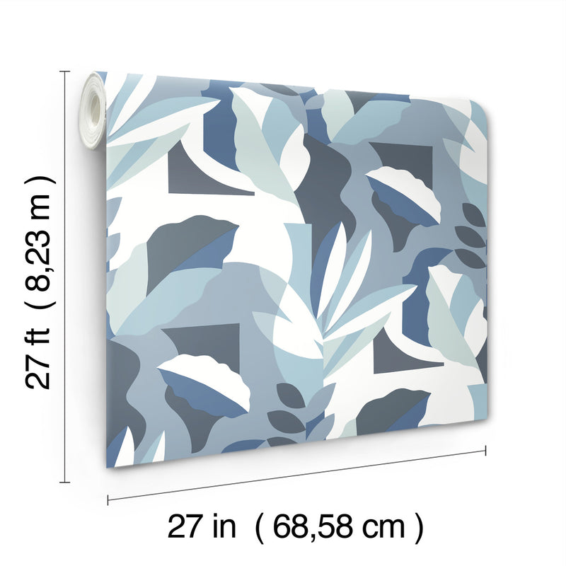 media image for Papier Colle Wallpaper in Blue 237