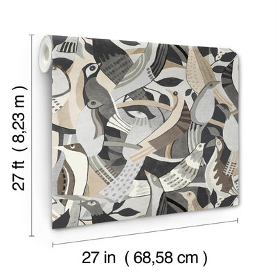 product image for Fauvist Flock Wallpaper in Neutral 53