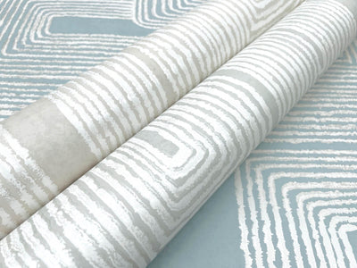 product image for Zulu Thread Wallpaper in Azure & Gold 22