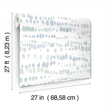 product image for Dewdrops Wallpaper in Blue 7