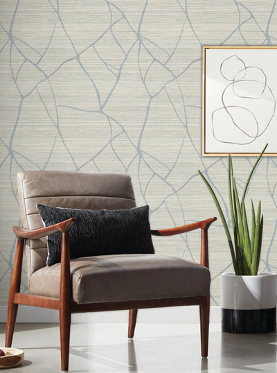 product image for Raska Wallpaper in Smokey Blue 57